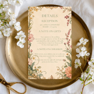 Vintage Wildflower Botanical Enclosure Card