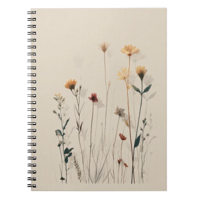 Vintage Wildflower Botanical Notebook (Front)