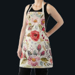 Vintage Wildflower Cream Floral Pattern Baker Apron<br><div class="desc">Elegant apron with a vintage wildflower floral pattern over a light cream background.  This pretty and girly apron with flowers makes a great gift for a wife or mum who is a crafter,  artist,  baker,  chef or likes to cook for her birthday or Mother's Day.</div>