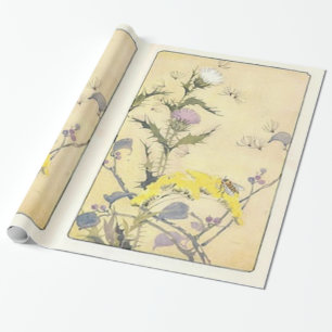 Vintage Wildflower Dandelions Wrapping Paper