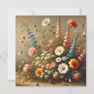 Vintage Wildflower Garden Birthday Invitation