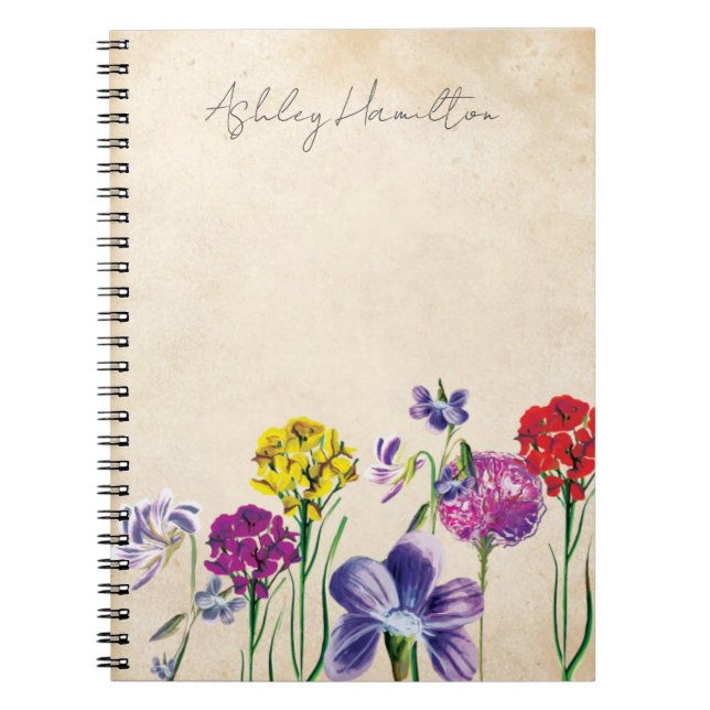 Vintage Wildflower Notebook (Front)