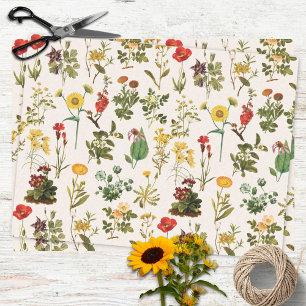 Vintage Wildflower Pattern Tissue Paper