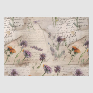 Vintage Wildflower Pattern Tissue Paper