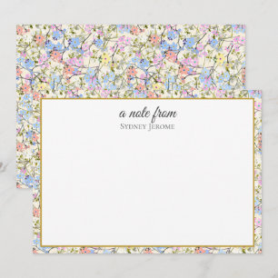 Vintage Wildflower Personalised Card