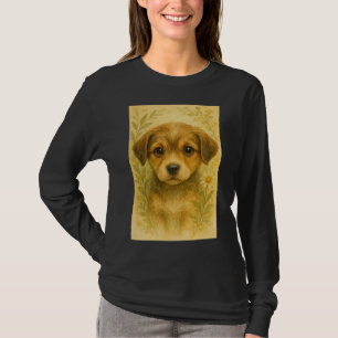 Vintage wildflower Puppy Charm T-Shirt