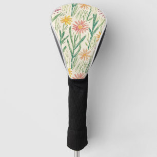 Vintage Wildflower Sketch (10) Golf Head Cover