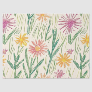 Vintage Wildflower Sketch (10) Tissue Paper