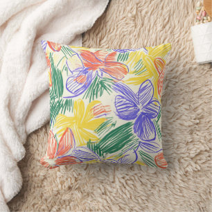 Vintage Wildflower Sketch (5) Cushion