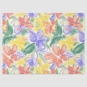 Vintage Wildflower Sketch (5) Tissue Paper