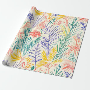 Vintage Wildflower Sketch (7) Wrapping Paper