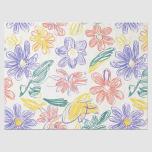 Vintage Wildflower Sketch (9) Tissue Paper