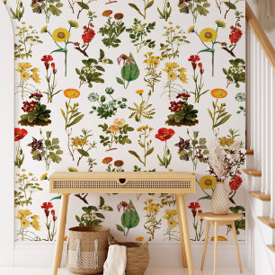 Vintage Wildflower Wallpaper