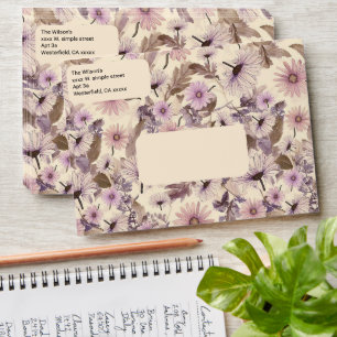 Vintage Wildflowers  Envelope