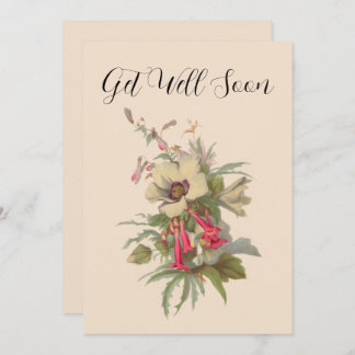 Vintage Wildflowers Get Well Soon  Card