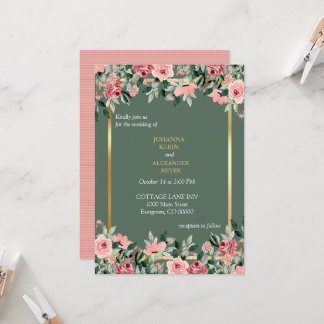 Vintage Wildflowers  Invitation