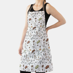 Vintage Wildflowers Pattern Apron