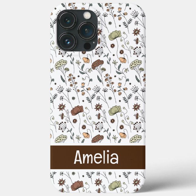 Vintage Wildflowers Pattern Case-Mate iPhone Case (Back)