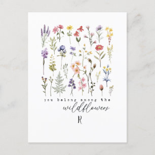 Vintage Wildflowers Quote Sublimation Watercolor Postcard
