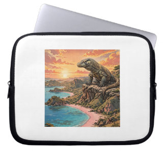 Vintage Wildlife Art of Indonesia's Pink Beach Laptop Sleeve