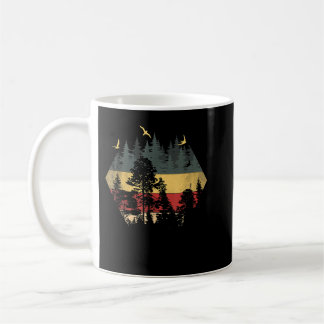Vintage Wildlife Trees Outdoors Nature Retro Fores Coffee Mug