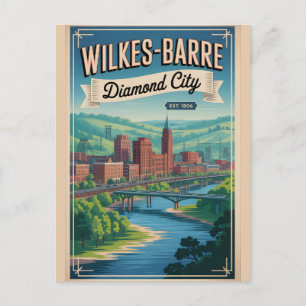 Vintage Wilkes-Barre Pennsylvania Retro Travel Postcard