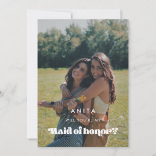 Vintage Will you be my maid of honour photo Invitation