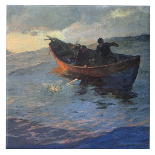 Vintage Willard Metcalf On the Suffolk Coast Tile (Front)