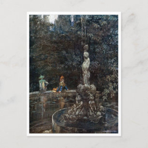 Vintage William H. Robinson I Live by the Church Postcard