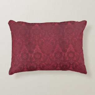 Vintage William Morris Acorn Embossed Velvet Decorative Cushion