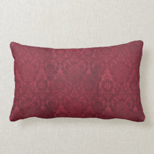 Vintage William Morris Acorn Embossed Velvet Lumbar Cushion