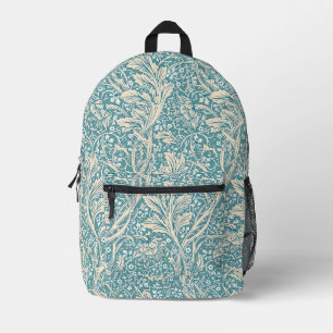 Vintage William Morris Arcadia Floral Seamless Printed Backpack