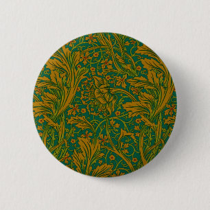 Vintage William Morris Arcadia Full Seamless 6 Cm Round Badge