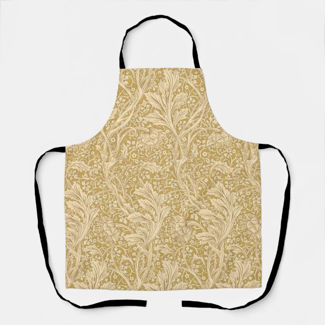 Vintage William Morris Arcadia Gold Seamless Apron (Front)