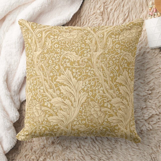 Vintage William Morris Arcadia Gold Seamless Cushion (Blanket)