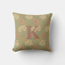 Vintage William Morris Blue Rust Chrysanthemum