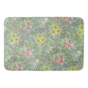 Vintage William Morris Bower Flowers Greenery Bath Mat