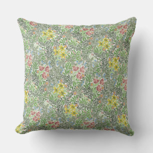 Vintage William Morris Bower Flowers Greenery Cushion