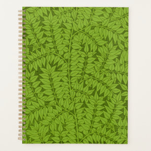 Vintage William Morris Branch Green Leaf Pattern Planner