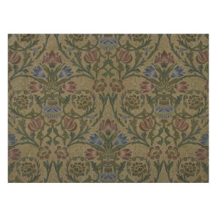 Vintage William Morris Brocade Floral Pattern Tablecloth