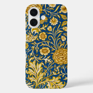 Vintage William Morris Cherwell Blue Floral Art iPhone 16 Case