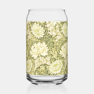 Vintage William Morris Chrysanthemum Pattern Can Glass