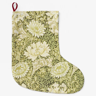 Vintage William Morris Chrysanthemum Pattern Large Christmas Stocking
