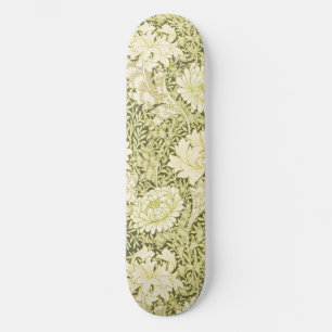 Vintage William Morris Chrysanthemum Pattern Skateboard