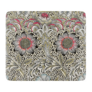 Vintage William Morris Corncockle Floral Pattern Cutting Board