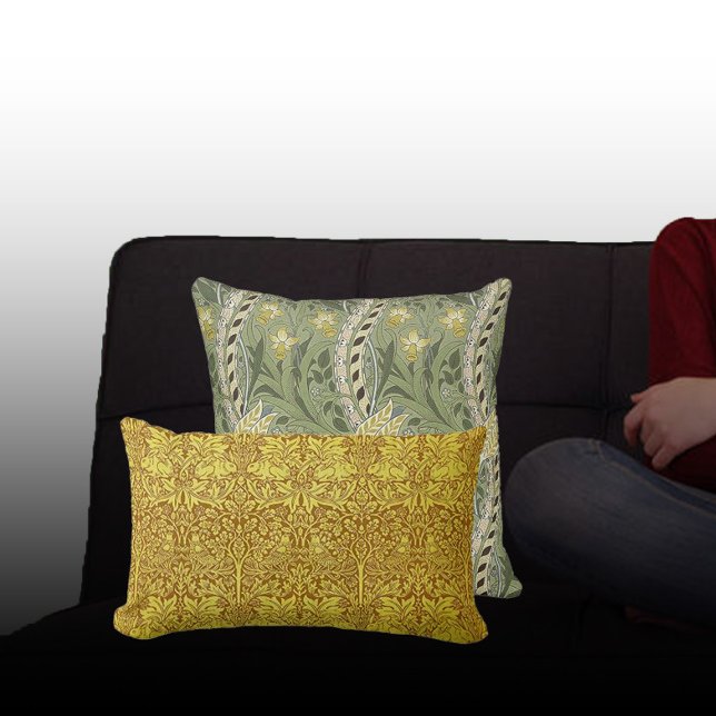 Vintage William Morris Daffodil Flowers Yellow    Cushion (Creator Uploaded)