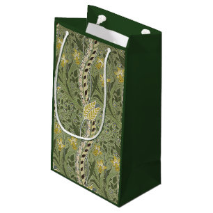 Vintage William Morris Daffodil Flowers Yellow Small Gift Bag