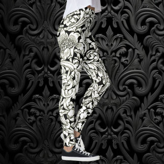 Vintage William Morris Decorative Textile Pattern Leggings