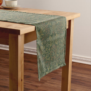 Vintage William Morris Flower Garden Pattern Short Table Runner