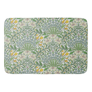 Vintage William Morris Flowers Garden Wallpaper Bath Mat